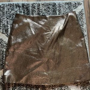 Gold/Metallic mini skirt
